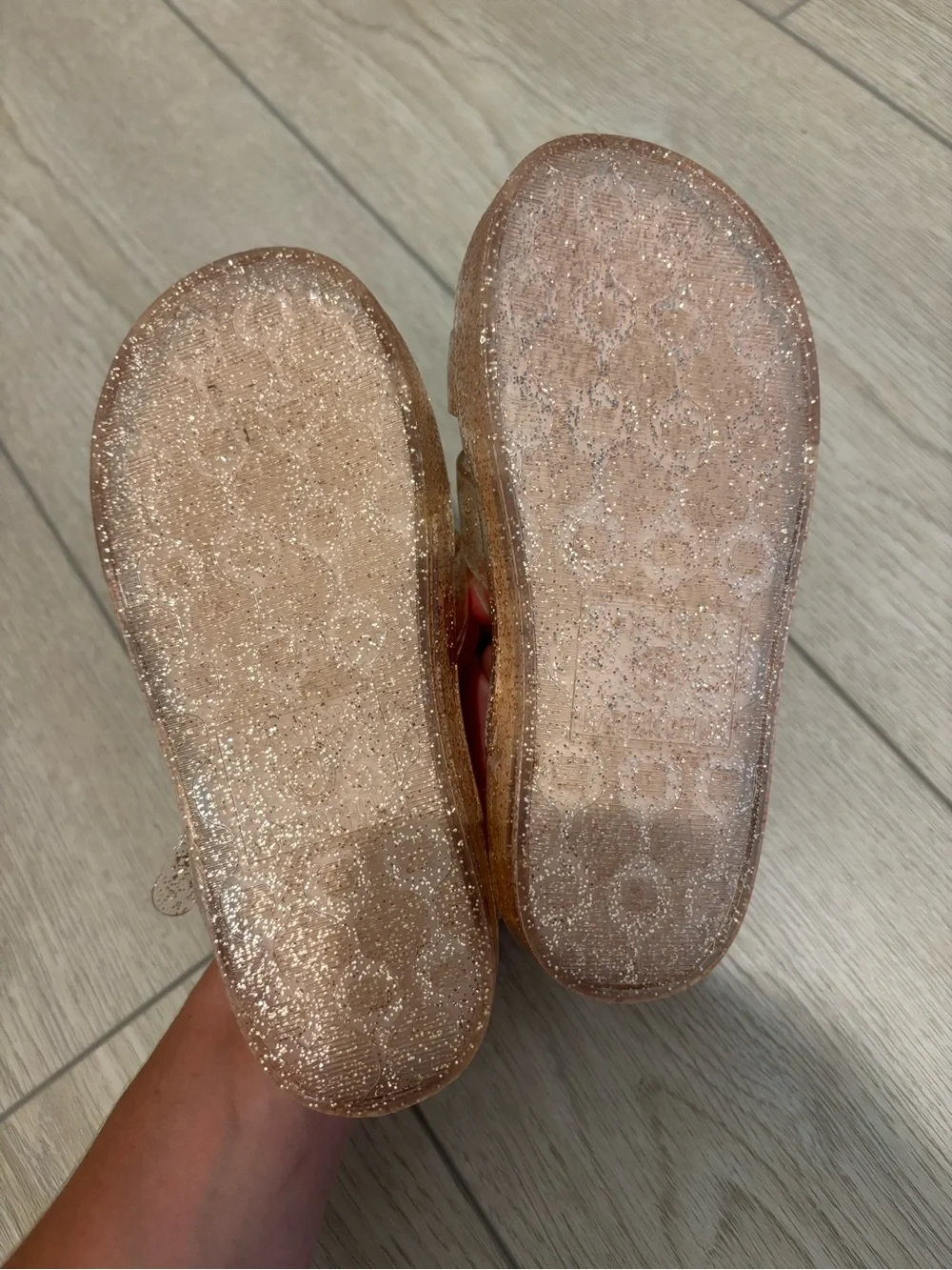 River Island Glitter Pink Jelly Sandals
